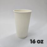 Verre en papier blanc 16 oz