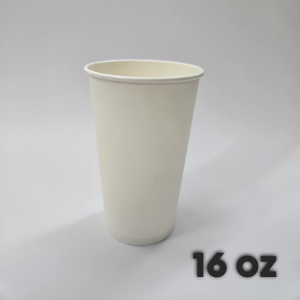Verre en papier blanc 16 oz