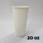 Verre en papier blanc 20 oz