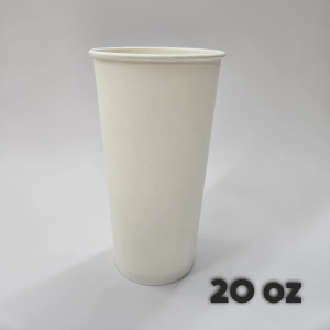 Verre en papier blanc 20 oz
