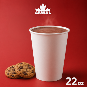 Verre en papier blanc 22 oz