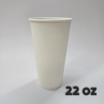 Verre en papier blanc 22 oz