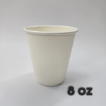 Verre en papier blanc 8 oz