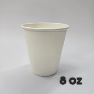 Verre en papier blanc 8 oz