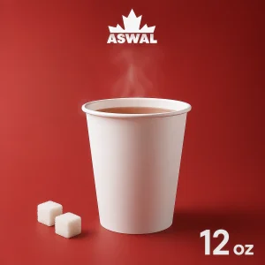 Gobelet 12 oz Ø90 mm Simple Chaud PE - Blanc