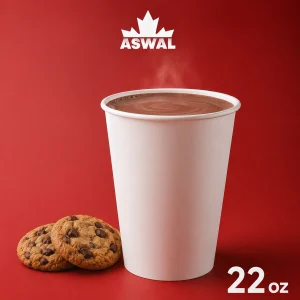 Gobelet 22 oz Ø90 mm Simple Chaud PE - Blanc