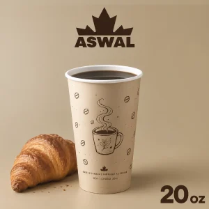 Gobelet 20 oz Ø90 mm Simple Chaud PE Coloré CAFE-00