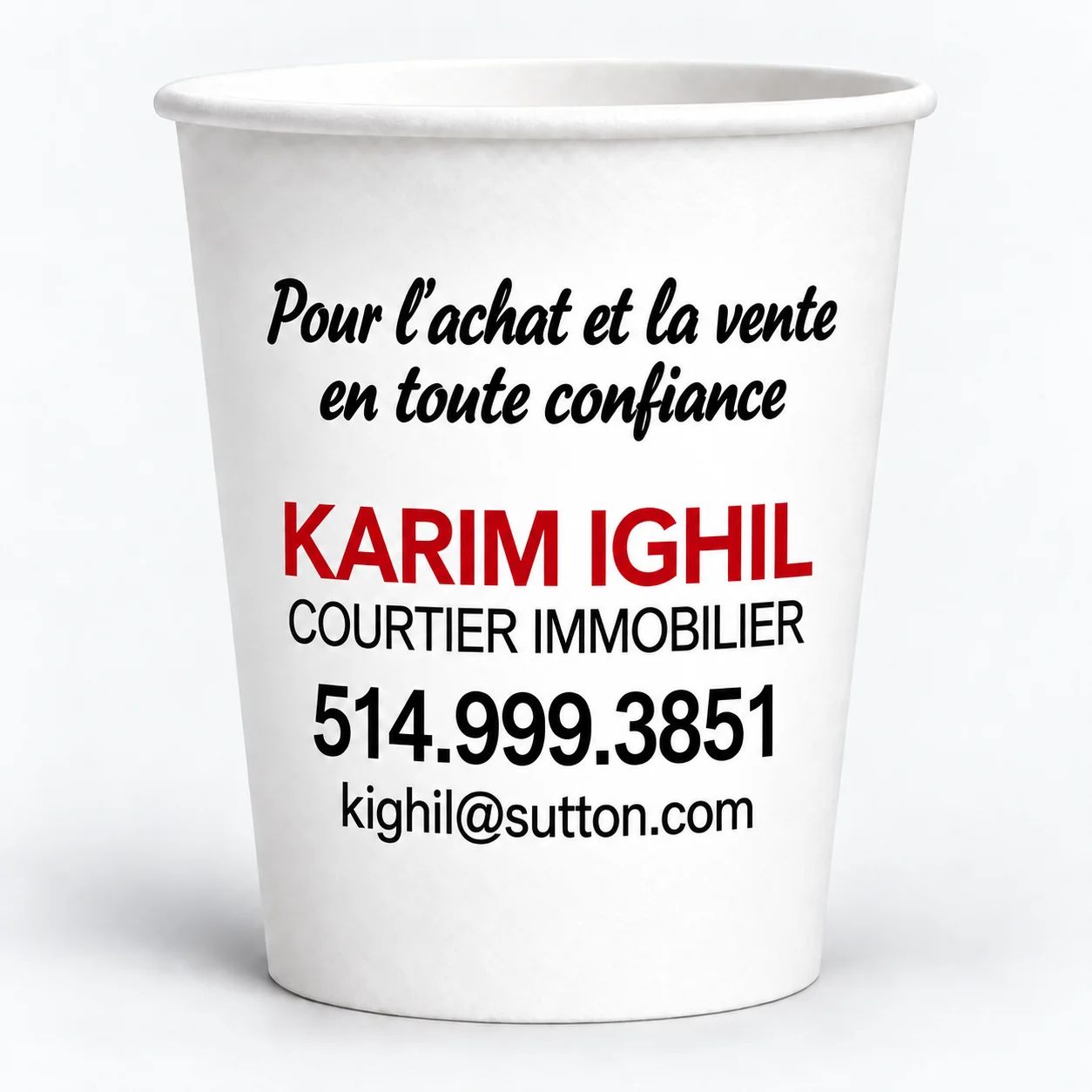 Gobelet personnalisé Karim Ighil fabriqué par ASWAL